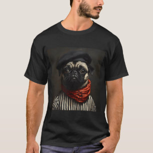 Camiseta Pug Francês - Pug de Paris - Arte Animal Estilosa