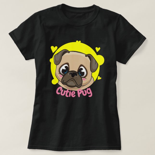 Camiseta Pug Gato (Frente do Design)