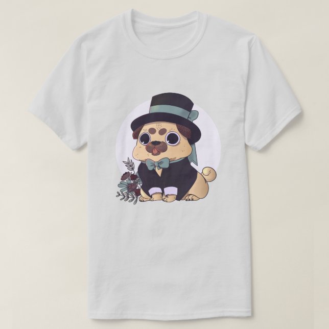Camiseta Pug Gato (Frente do Design)