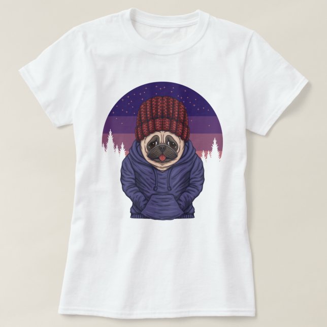 Camiseta Pug Gato (Frente do Design)