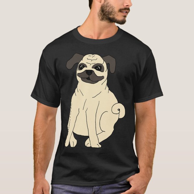 Camiseta Pug gordo fofo 312 (Frente)