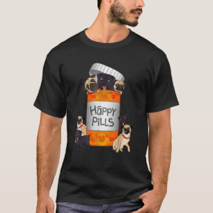 Camiseta Pug Happy Pill