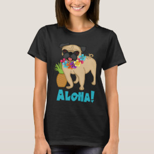 Camiseta Pug Havaiano - Aloha Clássico 304
