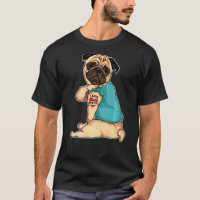 Pug I Love Nana Tattoo Roupa Cachorro Nana Madre D