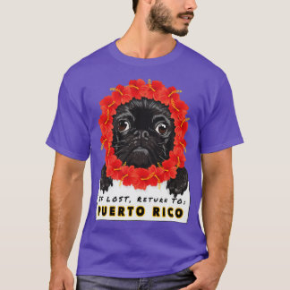 Camiseta Pug If Perdido Volta Para Porto Rico Férias Souven