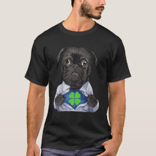 Camiseta Pug Irish Clover Rua Patrick Day Dog Lover Gift