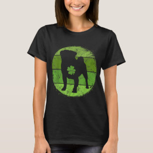 Camiseta Pug Irish Shamrock Puggle Rua de Cachorro Patrick"