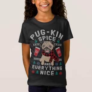 Camiseta Pug kin Spice Latte E Pugkin Dog Pug Ugly Cristo
