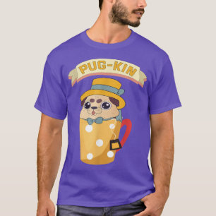 Camiseta Pug kin Spice Latte Pastel Kawaii Cachorro Japonês