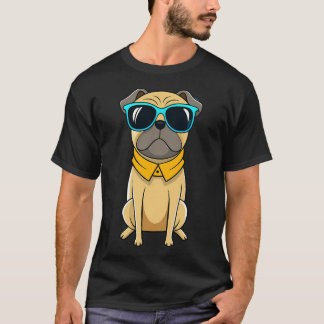 Camiseta Pug Legal com Óculos de Sol