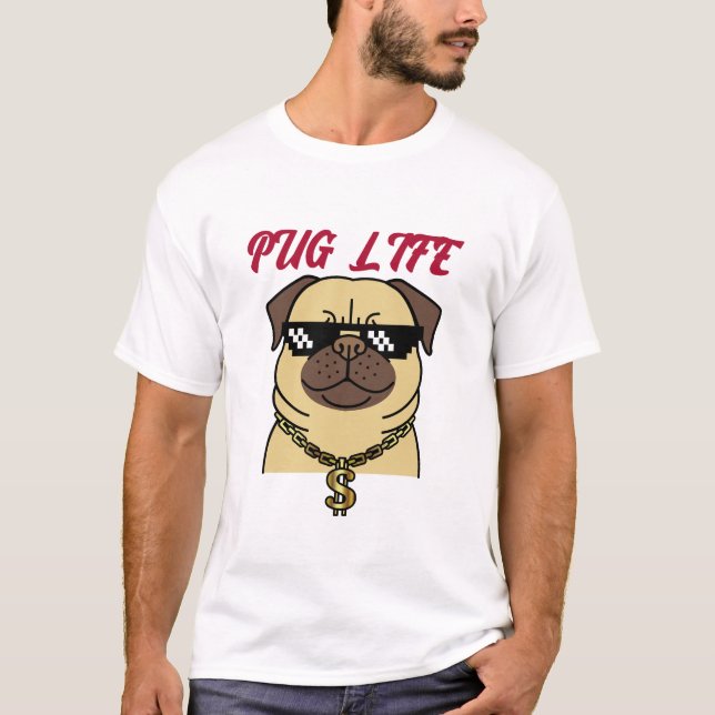 Camiseta Pug Life (Frente)