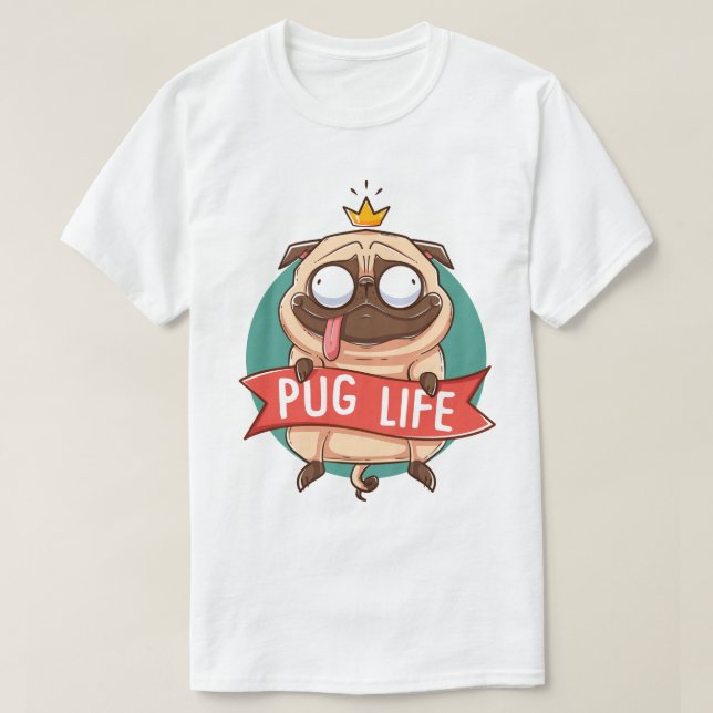 Camiseta Pug Life T-Shirt (Frente do Design)