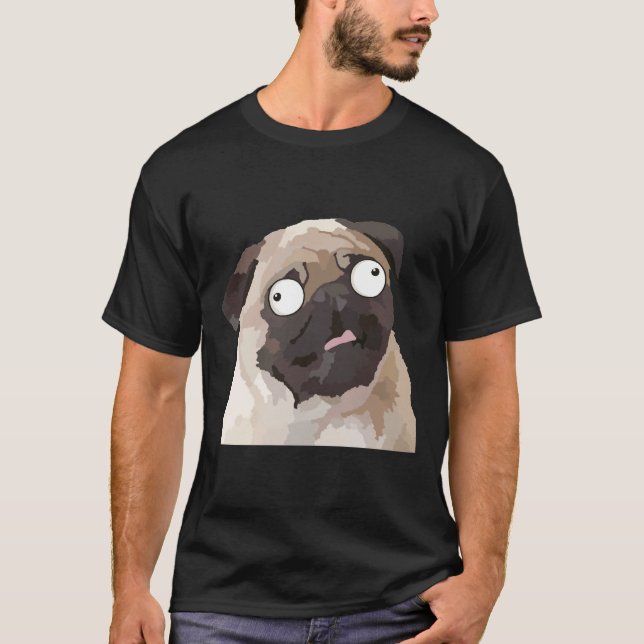 Camiseta Pug Louco Longo 143 (Frente)