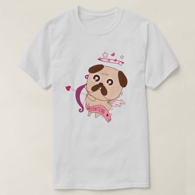 Camiseta Pug Love (Frente do Design)