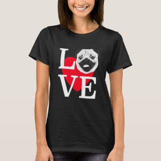 Camiseta Pug Love Cut Heart Pug