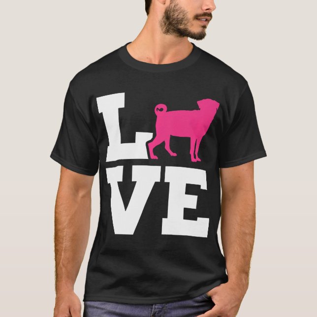 Camiseta Pug Love Premium (Frente)