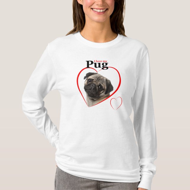 Camiseta Pug Love Shirt (Frente)