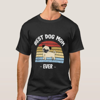 Camiseta Pug Mãe Gift