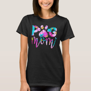 Camiseta Pug Mãe Shirt Dia de as mães Engraçado Mulheres Fl