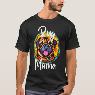 Camiseta Pug Mama Cachorro Mãe Puppy Pet Pet Pet Pet Pet Pe