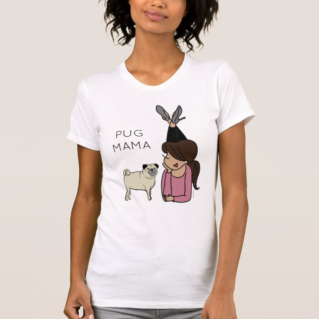 Camiseta Pug Mama Personalizada  (Frente)