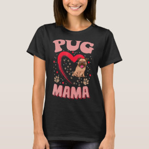 Camiseta Pug Mama Pet Roupa Pug Mãe Presente