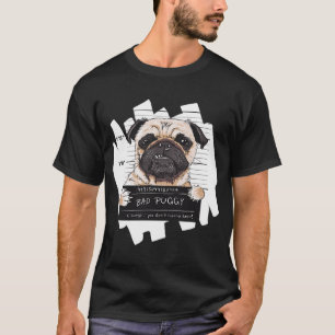 Camiseta Pug Mau, Foto da Ficha Criminal, Sendo Registrado