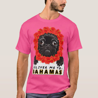 Camiseta Pug Me Entregou A Férias Das Bahamas, Souvenir Gif