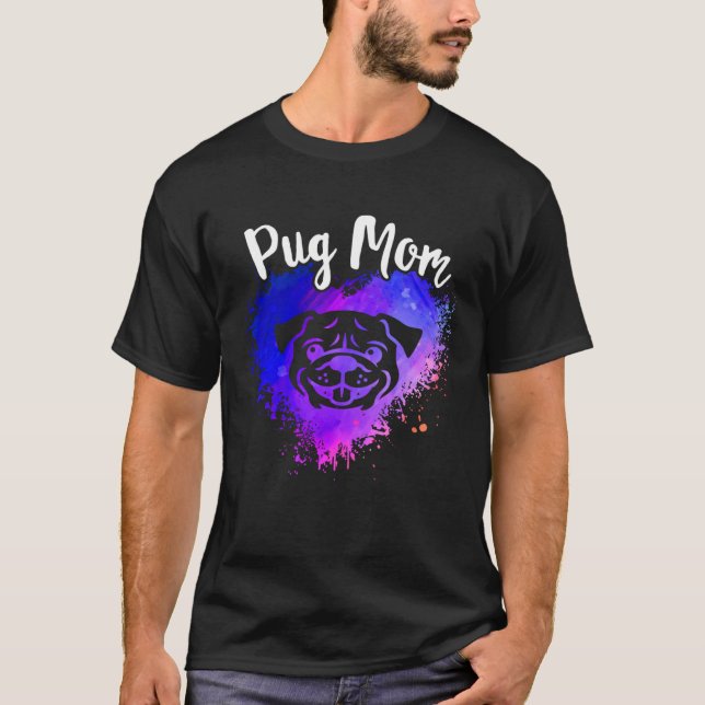 Camiseta Pug mom Cute Dog Mom Pugs Mama Puppy Adorable Wome (Frente)