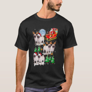 Camiseta Pug montando trenó de Natal Pug Rena