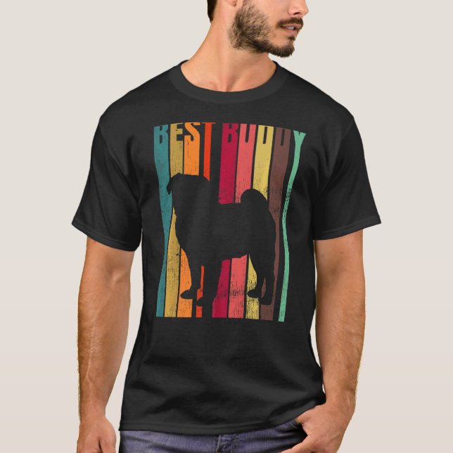 Camiseta Pug Mops Carlin Cachorro Raça 4 (Frente)