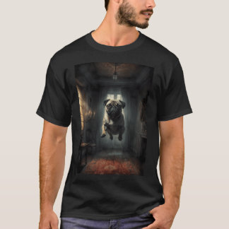 Camiseta Pug na Mansão Assombrada