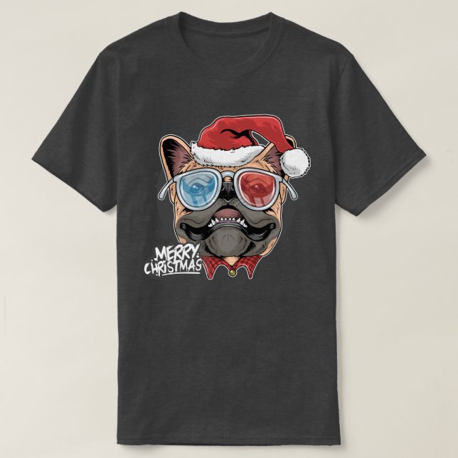 Camiseta Pug Natal (Frente do Design)