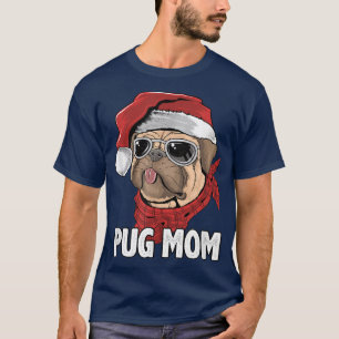 Camiseta Pug Natal Mãe Papais noeis Engraçados Cachorros Am