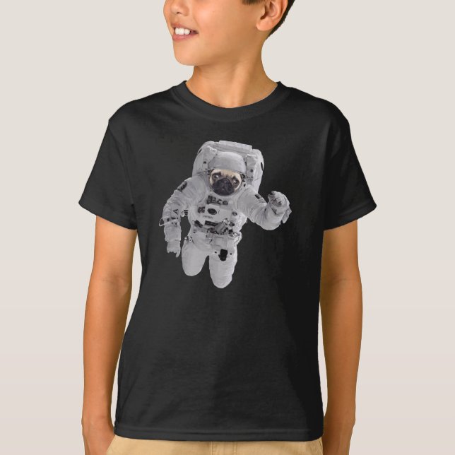 Camiseta Pug no espaço (Frente)
