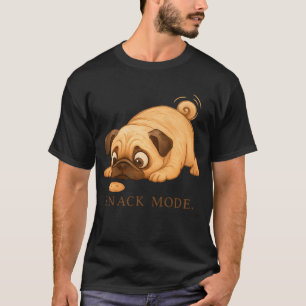 Camiseta Pug no Modo Lanche – Ilustração de Cachorro Engr