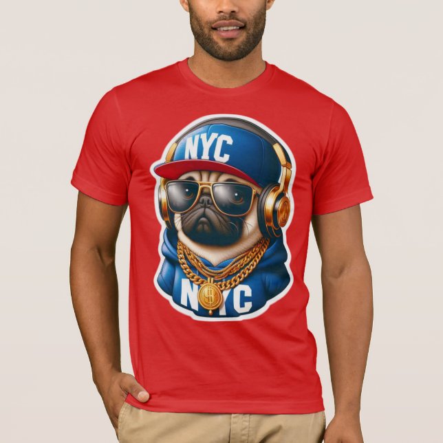 CAMISETA PUG-NYC 4 (Frente)