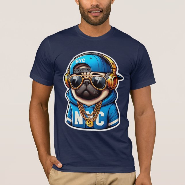 CAMISETA PUG-NYC 5 (Frente)
