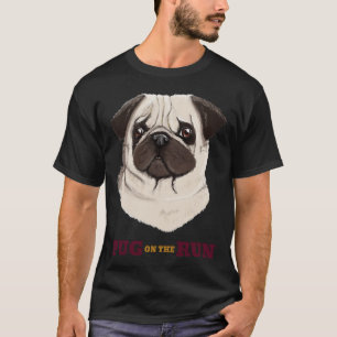 Camiseta Pug on the Run - Watercolor Pug Face Classic T-Shi