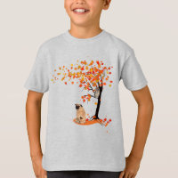 Pug Owl E Fall Tree Pug Proprietário Funny Pug Aut