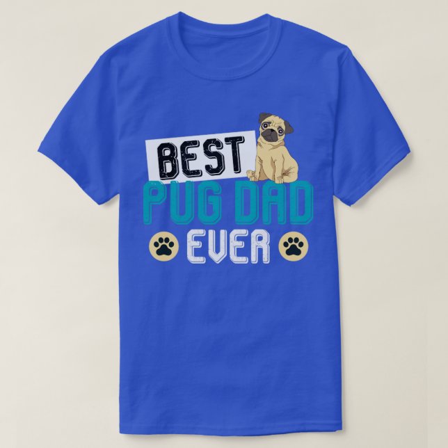 Camiseta Pug Pai Dosagem Para Animais Pug (Frente do Design)