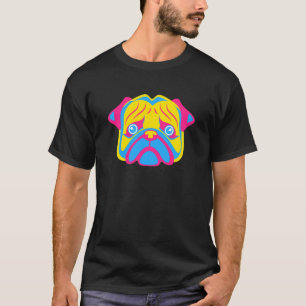 Camiseta Pug Pansexual! Cachorro Fofo na cor da Bandeira do