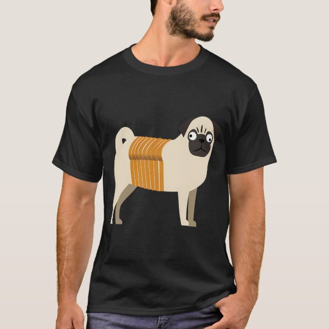 Camiseta Pug - pão (Frente)