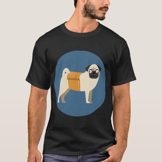 Camiseta Pug - pão (Frente)
