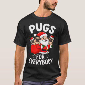 Camiseta Pug Para Todos Natal Papai Noel