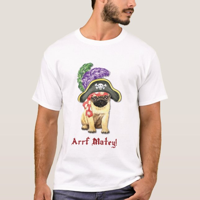 Camiseta Pug Pirate (Frente)