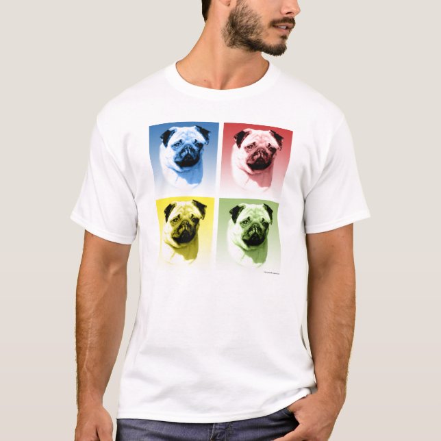 Camiseta Pug Pop Art (Frente)