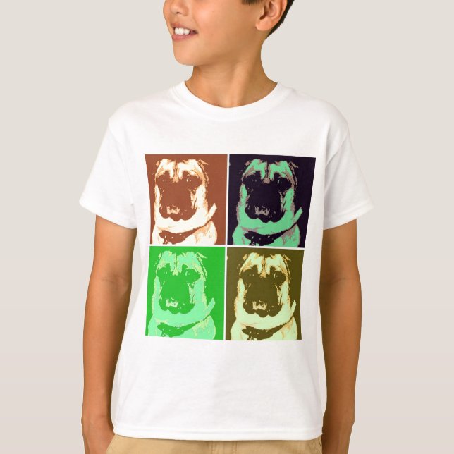 Camiseta Pug Pop Art (Frente)