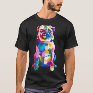 Camiseta Pug Pop Art Style for Dog Mãe Pai Pug Lover Premiu