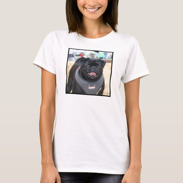 Camiseta Pug preto (Frente)